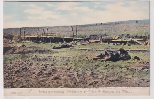 98944 Ak Östlicher Kriegsschauplatz erstürmte russische Stellungen bei Ostrow