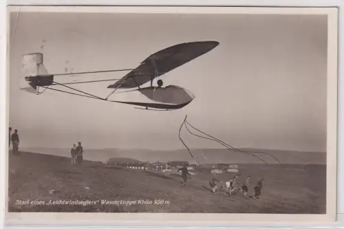 900074 Ak Start eines "Leichtwindseglers" Wasserkuppe Rhön 950 m, 1930