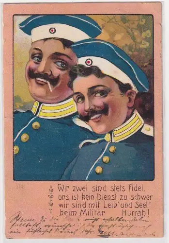 901178 Militär Reim Ak 2 Soldaten Reiter Dragoner ? 1908