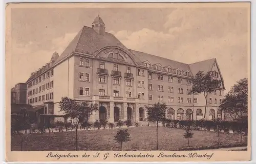 80586 Ak Ledigenheim der I.G. Farbenindustrie Leverkusen Wiesdorf 1934