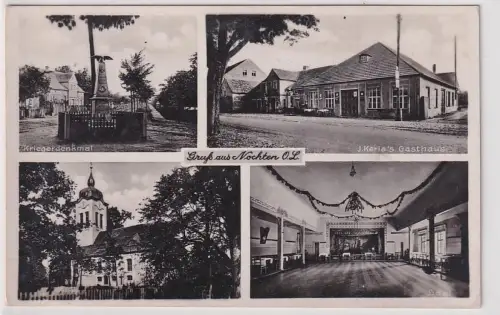 42810 Mehrbild Ak Gruß aus Nochten O.L. Kriegerdenkmal, Gasthaus usw. um 1940