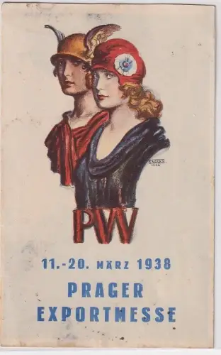 44738 Künstler Ak F. Naske: Prager Exportmesse 11.-20. März 1938