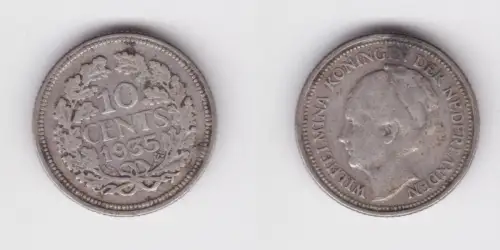 10 Cent Silber Münze Niederlande 1935 (161224)
