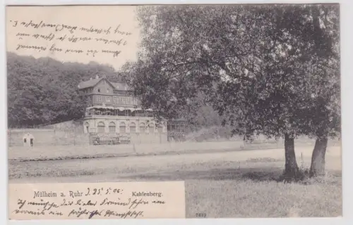 901150 AK Mülheim an der Ruhr - Kahlenberg davor Straßenbahnen 1906