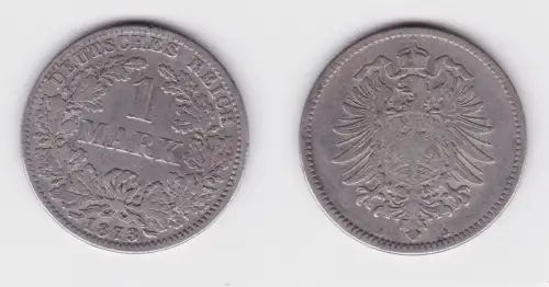 1 Mark Silber Münze Deutschland Kaiserreich 1873 A Jäger Nr.9 (152076)