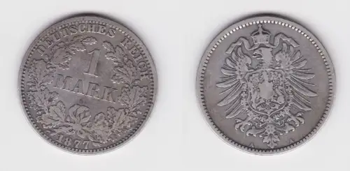 1 Mark Silber Münze Deutschland Kaiserreich 1877 A Jäger Nr.9 (153783)