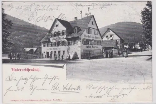 52757 Ak Unter-Reichenbach - Gasthof zum Hirsch Mathias Weisenstein 1904