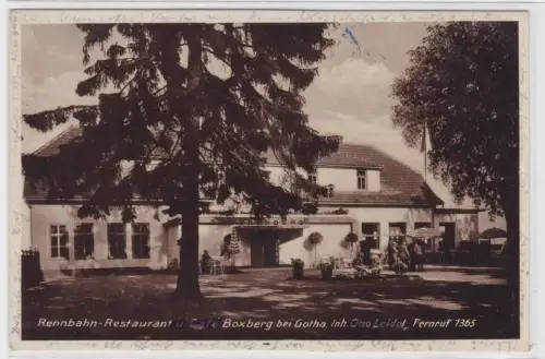 54227 Ak Rennbahn-Restaurant Boxberg bei Gotha inh. Otto Leidel 1933