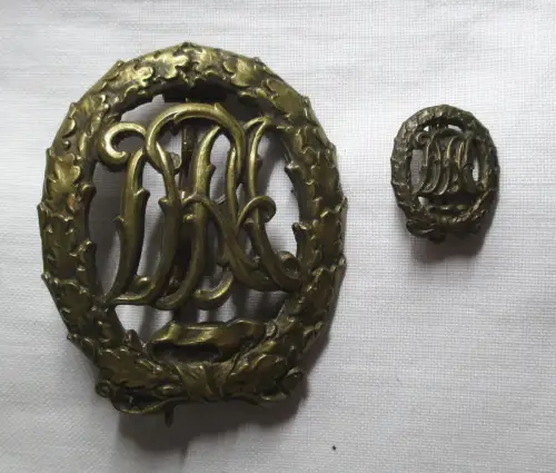 Reichssportabzeichen Bronze Weimarer Republik Wernstein Jena + Miniatur (154366)