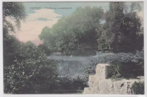 18450 Ak Erfurt Partie im Louisenpark 1909