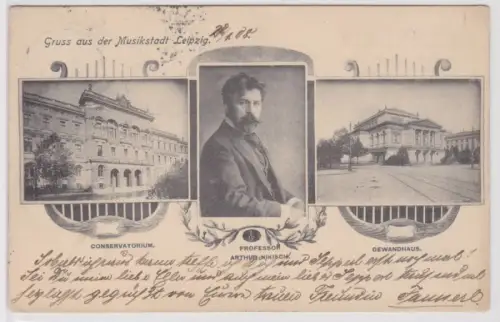 28539 Mehrbild Ak Gruß aus der Musikstadt Leipzig Arthur Nikisch 1908