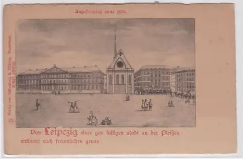 73181 Ak Leipzig Augustusplatz Anno 1820