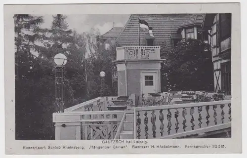 40886 Ak Gautzsch bei Leipzig Konzertpark Schloß Rheinsberg 1918