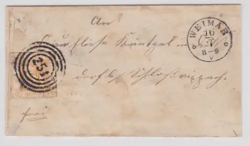 37817 AD Thurn & Taxis Michel 28 Nummernstempel 251 Weimar