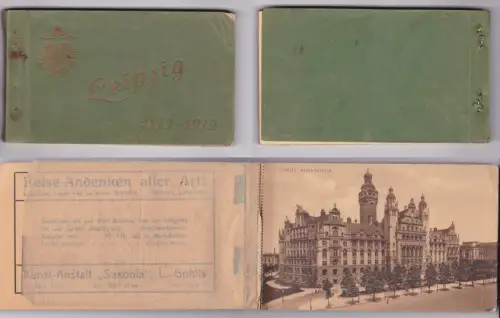 99082 Mappe mit 17 Ansichtskarten Leipzig 1813-1913