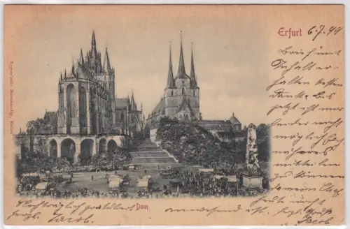 901779 Präge Ak Erfurt Dom 1899