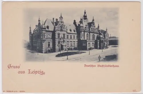 902892 Ak Gruß aus Leipzig deutsches Buchhändlerhaus um 1900