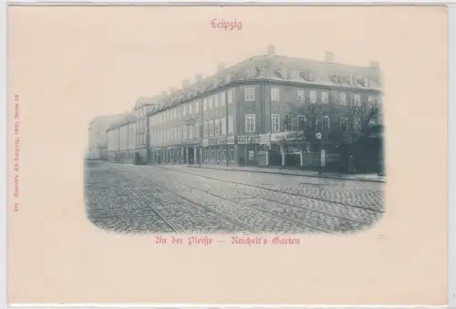 82678 Ak Leipzig - An der Pleiße Reichelt's Garten, Café Metz um 1900