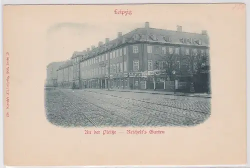 32333 Ak Leipzig - An der Pleiße Reichelt's Garten, Café Metz um 1900