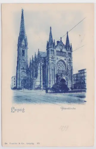 900071 Ak Leipzig - Blick auf die Peterskirche um 1900