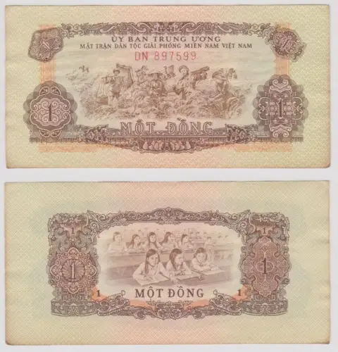 1 Dong Banknote South Vietnam 1966 (1975) Pick 40 (156620)