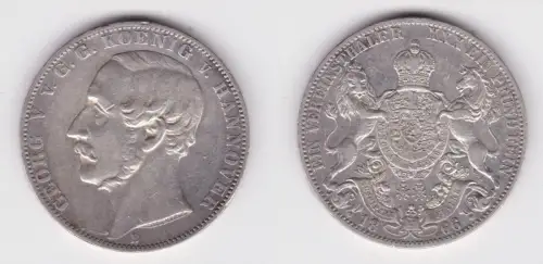 1 Vereinstaler Silber Münze Hannover 1866 B ss (163137)