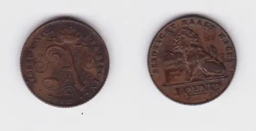 1 Centimes Kupfer Münze Belgien 1912 ss+ (162984)