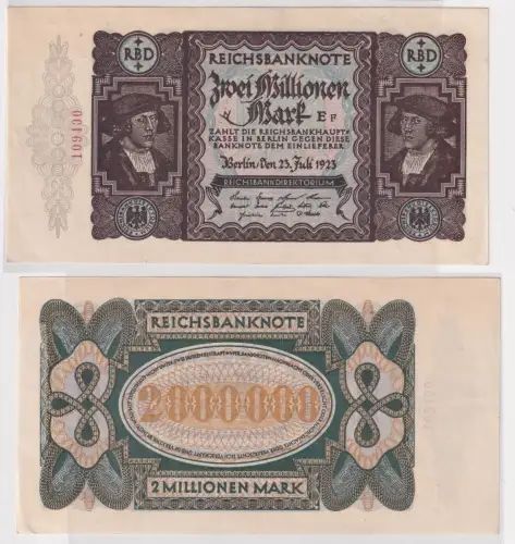 2 Millionen Mark Banknote Inflation 23.7.1923 Rosenberg Nr.89a (136242)