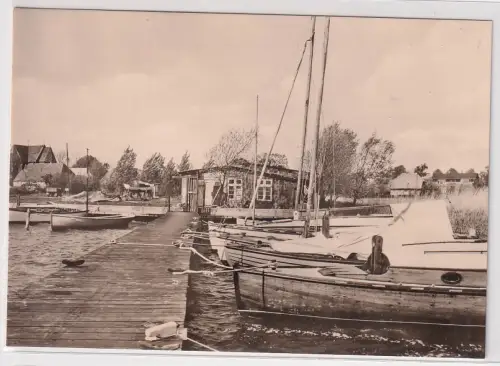 10992 Ak  Ostseebad Wustrow (Fischland) - Am Seglerhafen um 1970