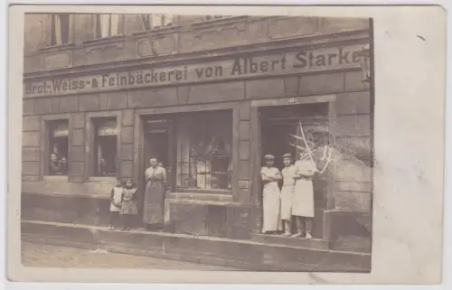 902412 Foto Ak Großenhain Feinbäckerei von Albert Starke um 1920