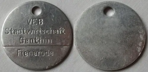 Aluminium DDR Wertmarke VEB Stadtwirtschaft Genthin Fienerode  (132768)