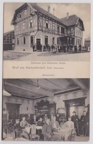 902907 Mehrbild Ak Gruß aus Markoldendorf Gasthaus zum deutschen Kaiser um 1910