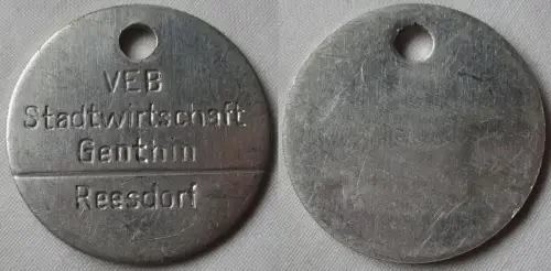 Aluminium DDR Wertmarke VEB Stadtwirtschaft Genthin Rossdorf (130450)