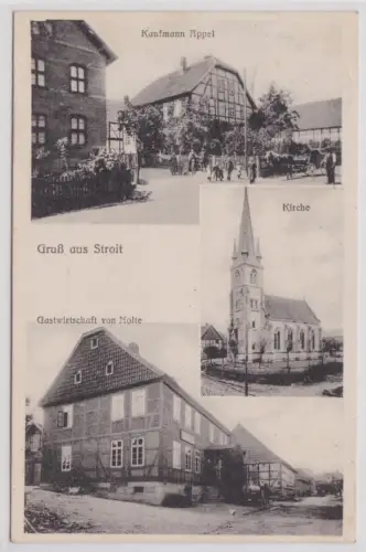 902910 Mehrbild Ak Gruß aus Stroit Gastwirtschaft, Kaufmann Apel 1908