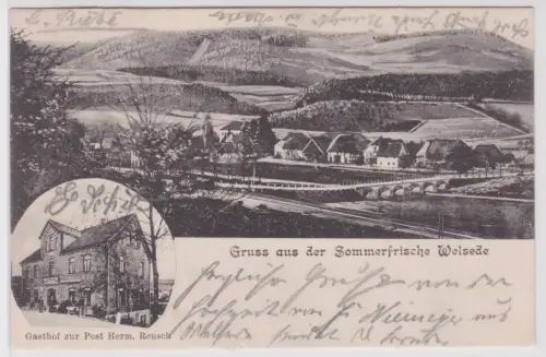 902934 Mehrbild Ak Gruß aus der Sommerfrische Welsede Gasthof zur Post 1906