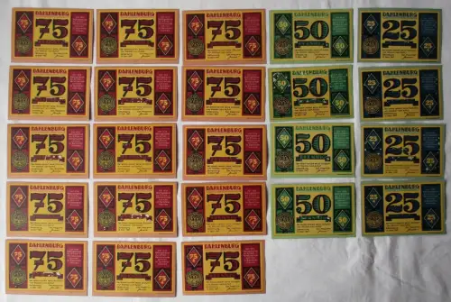 23 Banknoten Notgeld Magistrat Dahlenburg 15.9.1921 (101990)