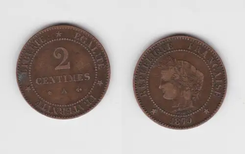 2 Centimes Kupfer Münze Frankreich 1879(134239)