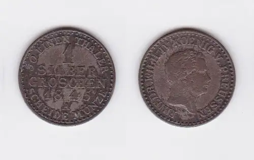 1 Silbergroschen Münze Preussen Friedrich Wilhelm IV 1845 A (117626)