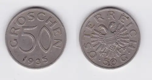 50 Groschen Nickel Münze Österreich 1935 (118611)