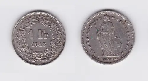 1 Franken Silber Münze Schweiz 1943 (117976)