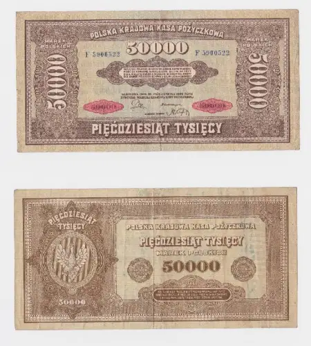 50000 Mark Marek Polskich Banknote Polen 1922 (118497)