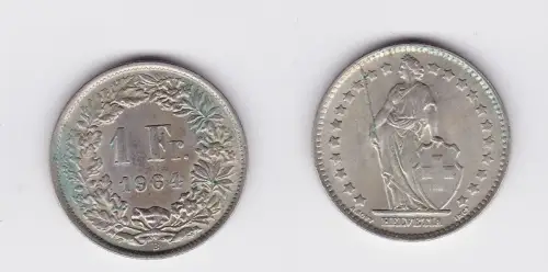 1 Franken Silber Münze Schweiz 1964 (117719)