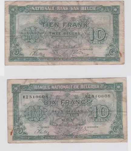 10 Francs Banknote Belgien 01.02.1943 (119036)