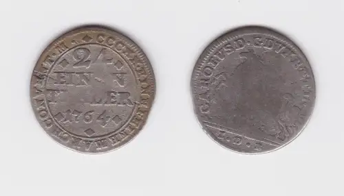 1/24 Taler Silber Münze Braunschweig-Wolfenbüttel 1764 IDB (119069)