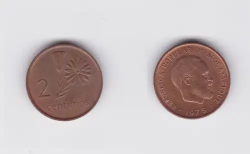 2 Centimos Kupfer Münze Mosambik Moçambique 1975 (120228)