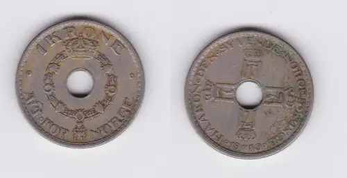 1 Krone Kupfer Nickel Münze Norwegen 1950 (118482)