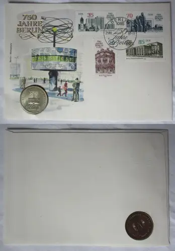 DDR Numisbrief mit 5 Mark 750 Jahre Berlin Alexanderplatz 1987 (115835)
