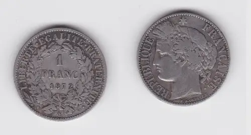 1 Franc Silber Münze Frankreich 1894 A (133300)