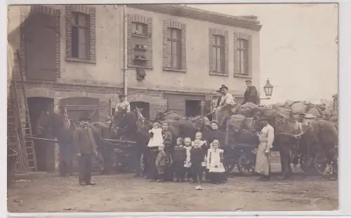 67377 Foto Ak Bauernhof Stempel Leipzig Connewitz 1907