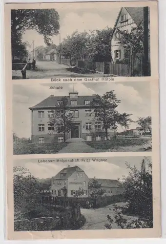 905250 Mehrbild Ak Mölbis Gasthof, Schule, Lebensmittelgeschäft 1930